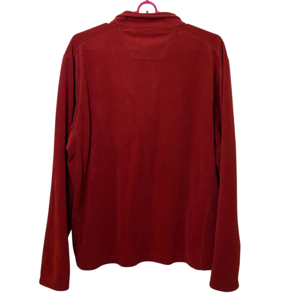 Eddie Bauer‎ Red Quarter-Zip Pullover Sweatshirt Size L
